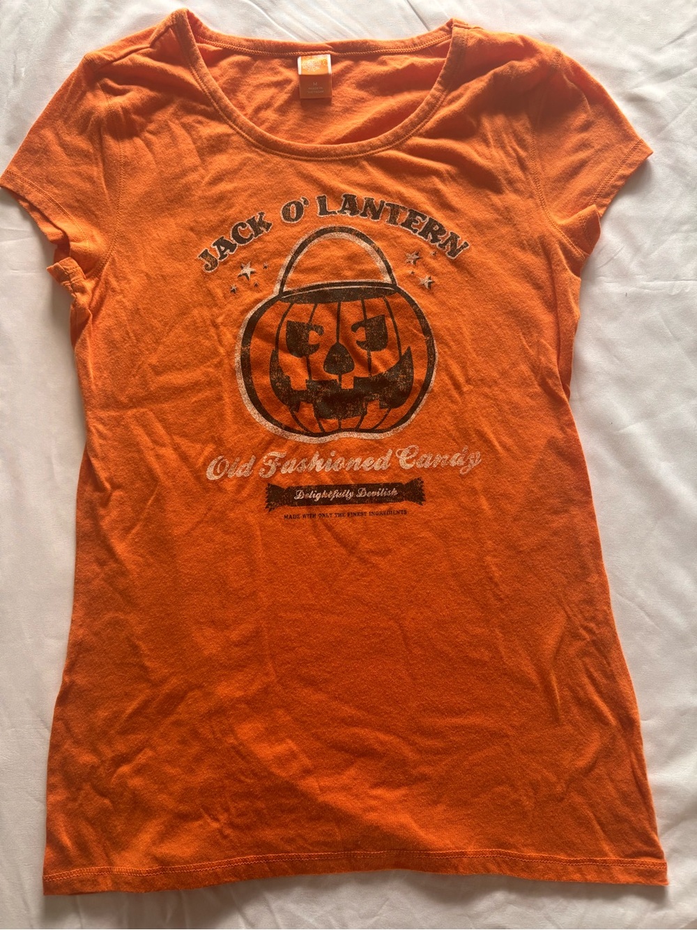 Women’s Orange 'Jack O' Lantern' Graphic Tee